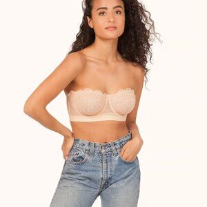 Lively Lace Strapless Bundle - Black & Toasted Almond - Size 34C NWT